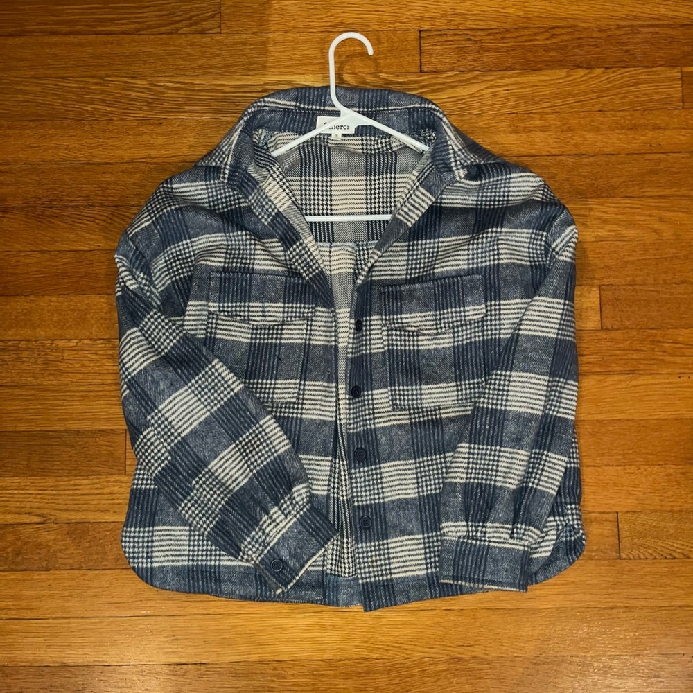 Blue Plaid Flannel Jacket